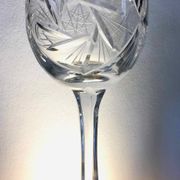 Set of 12 cut crystal wine glasses