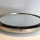Miroir argenté en bois incurvé 66,5 x 66,5 cm