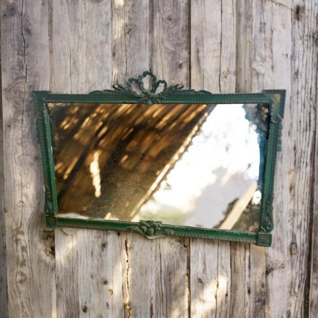 VINTAGE GREEN BAROQUE MIRROR