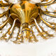 Vintage Palwa suspension in solid brass and crystal.