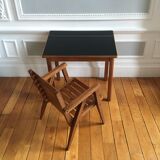Set of folding desk and children's chair