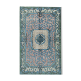 Hand-knotted vintage turkish 1980s 157 cm x 251 cm blue rug