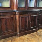 Stamped Victorian bookcase Wylie & Lochhead mahogany end XIX