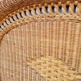 1-seater rattan headboard