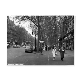 Paris 1965 the Boulevard de la Madeleine by day