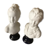 Porcelain Biscuit Busts by Tharaud Limoges