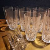 12 verres cristal d'Arques - modèle Longchamp- rétro