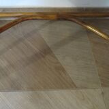 Vintage console/desk made of natural woven rattan, 1960s