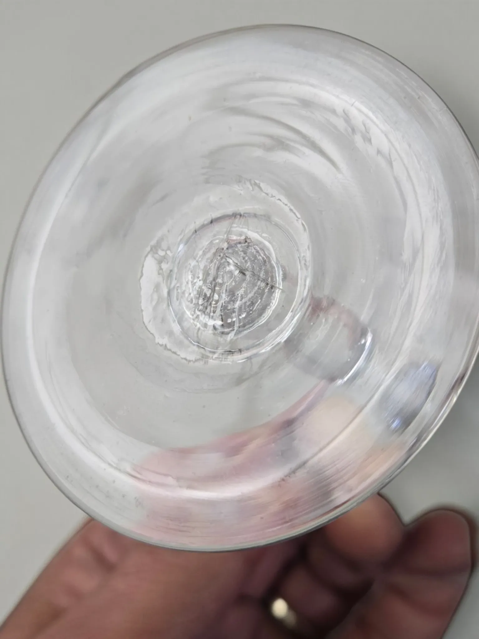 8 blown glass champagne coupes from the 19th century