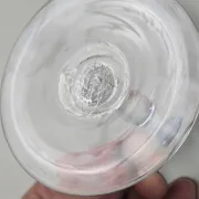 8 blown glass champagne coupes from the 19th century