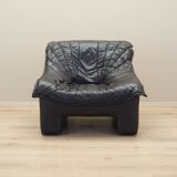 Leather armchair, Italian design, 1960s, production: Italy