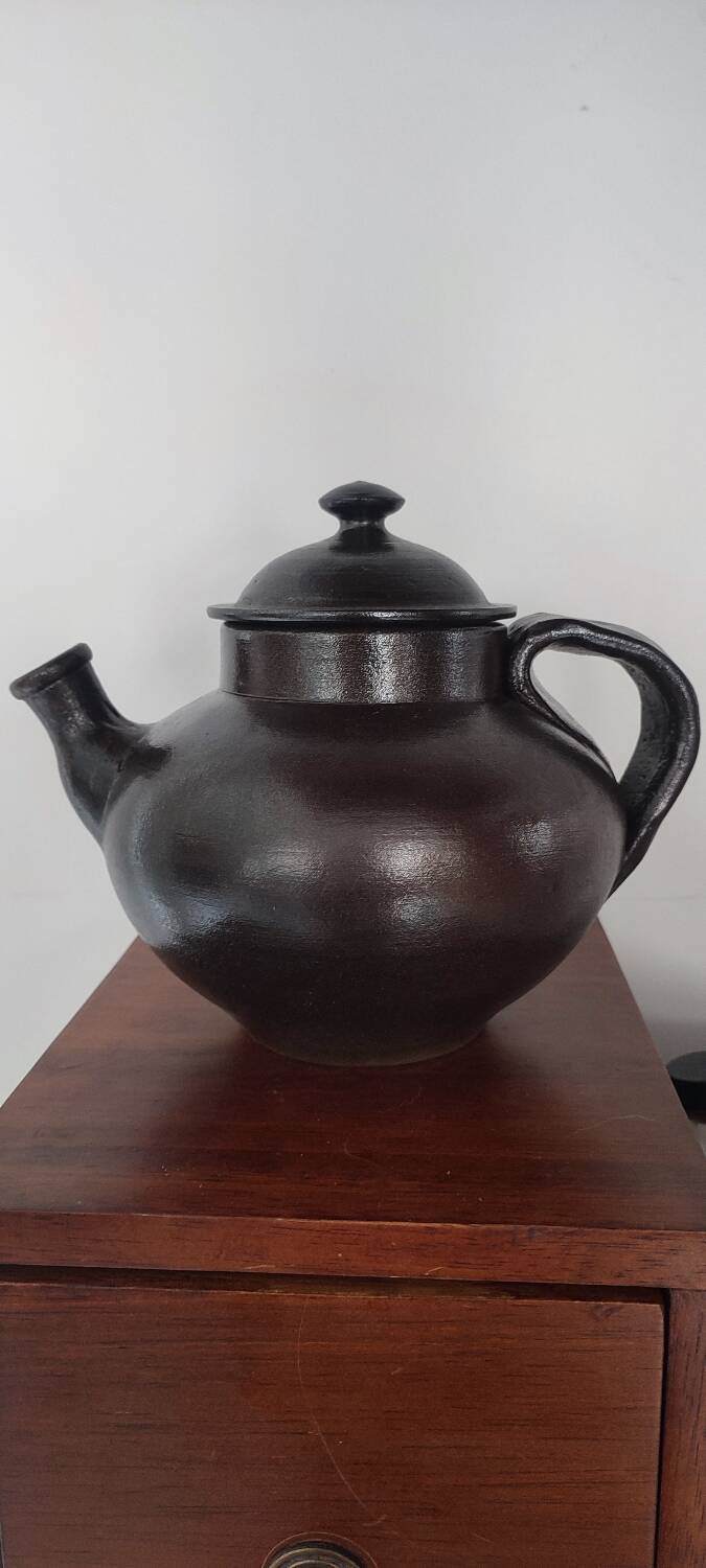 Jean Dubost glazed stoneware teapot