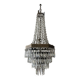 Lustre Montgolfière en laiton et pampilles