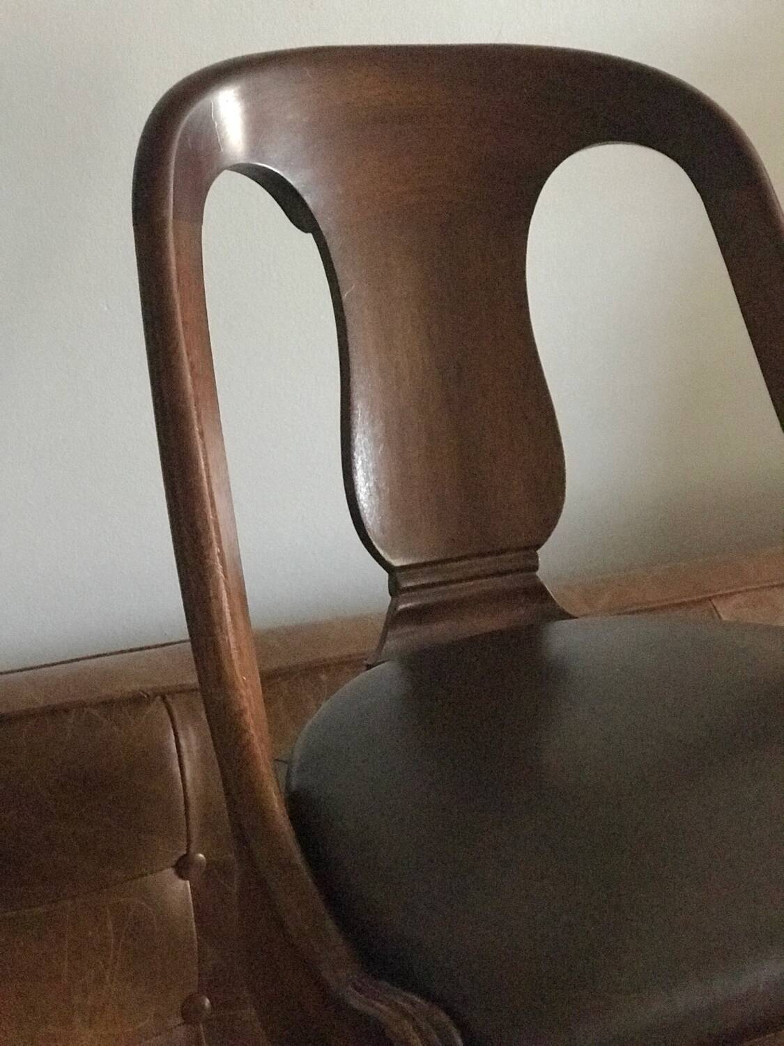 Art deco office chair gondola back