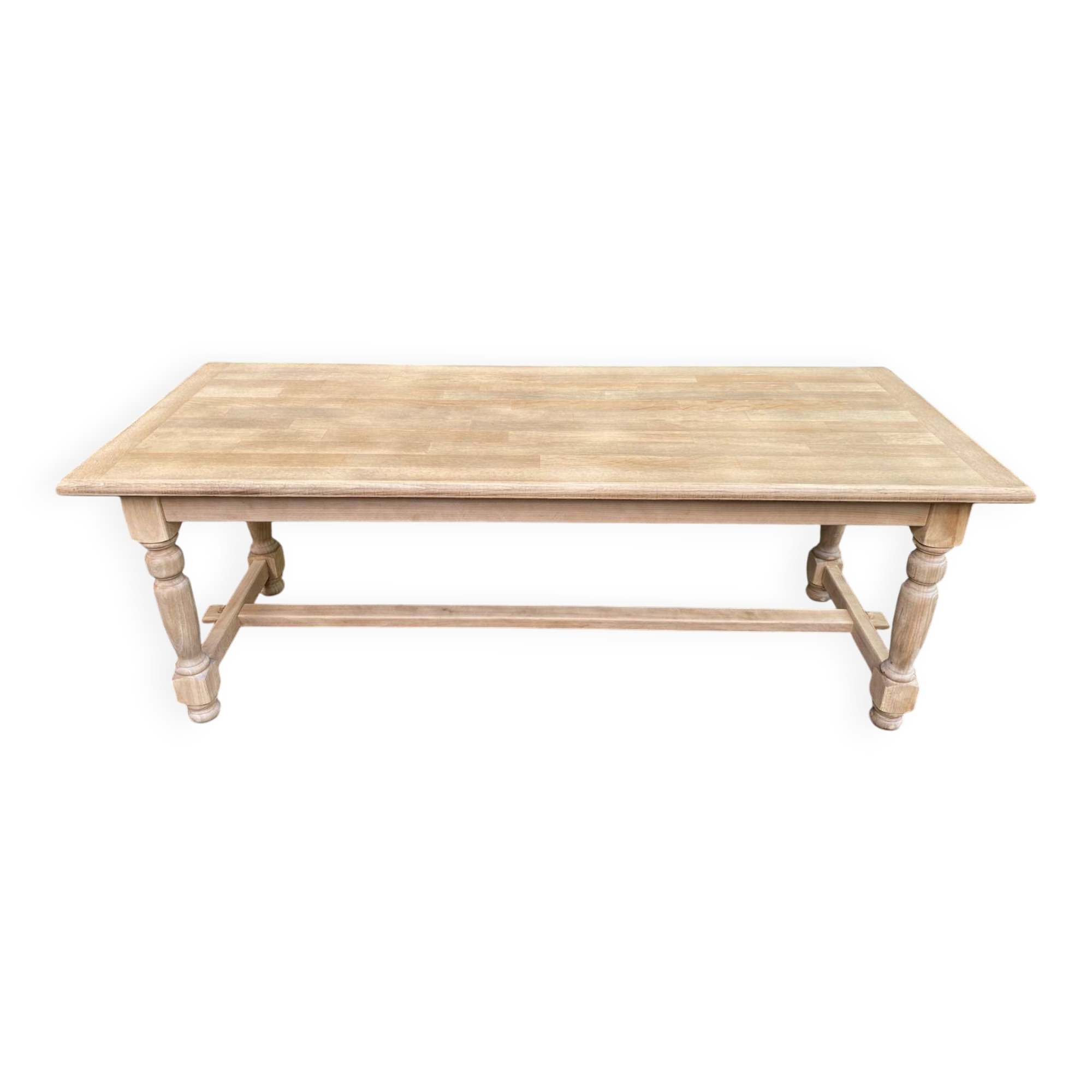 Renovated 210cm farmhouse dining table from the 20th century