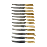 Set of 12 horn knives 50s