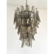 Smoked Fumé Murano Glass “Rondini” Cascade Chandelier, Modern Venetian Design