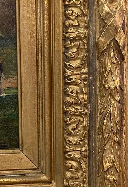 Painting signed henri caron