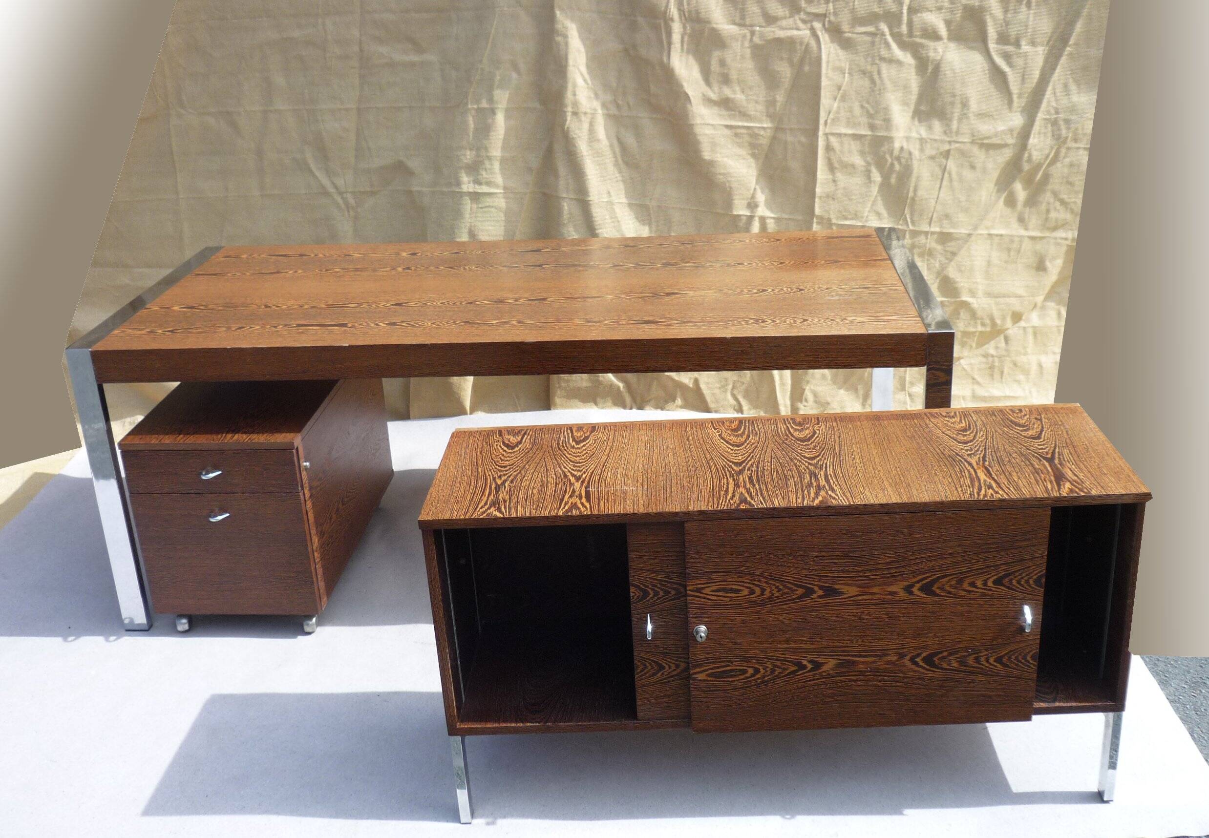Ensemble de mobilier de bureau palissandre