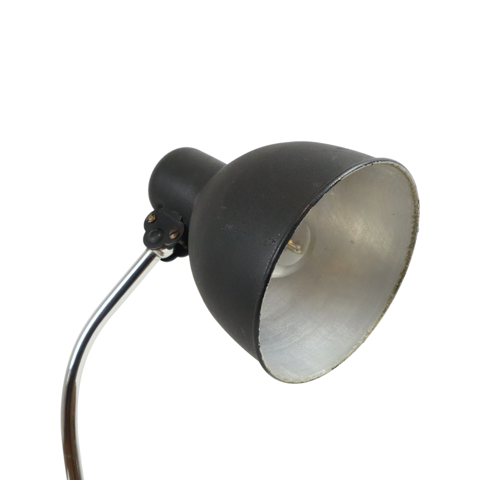 Desk lamp black industrial chrome metal ball joint bauhaus 47cm