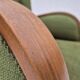 1950s, Danish artdeco armchair, green furniture wool, beech wood, original.