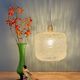Suspension globe vintage en verre transparent