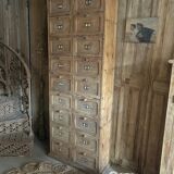 Ancien meuble de notaire à clapets en bois
