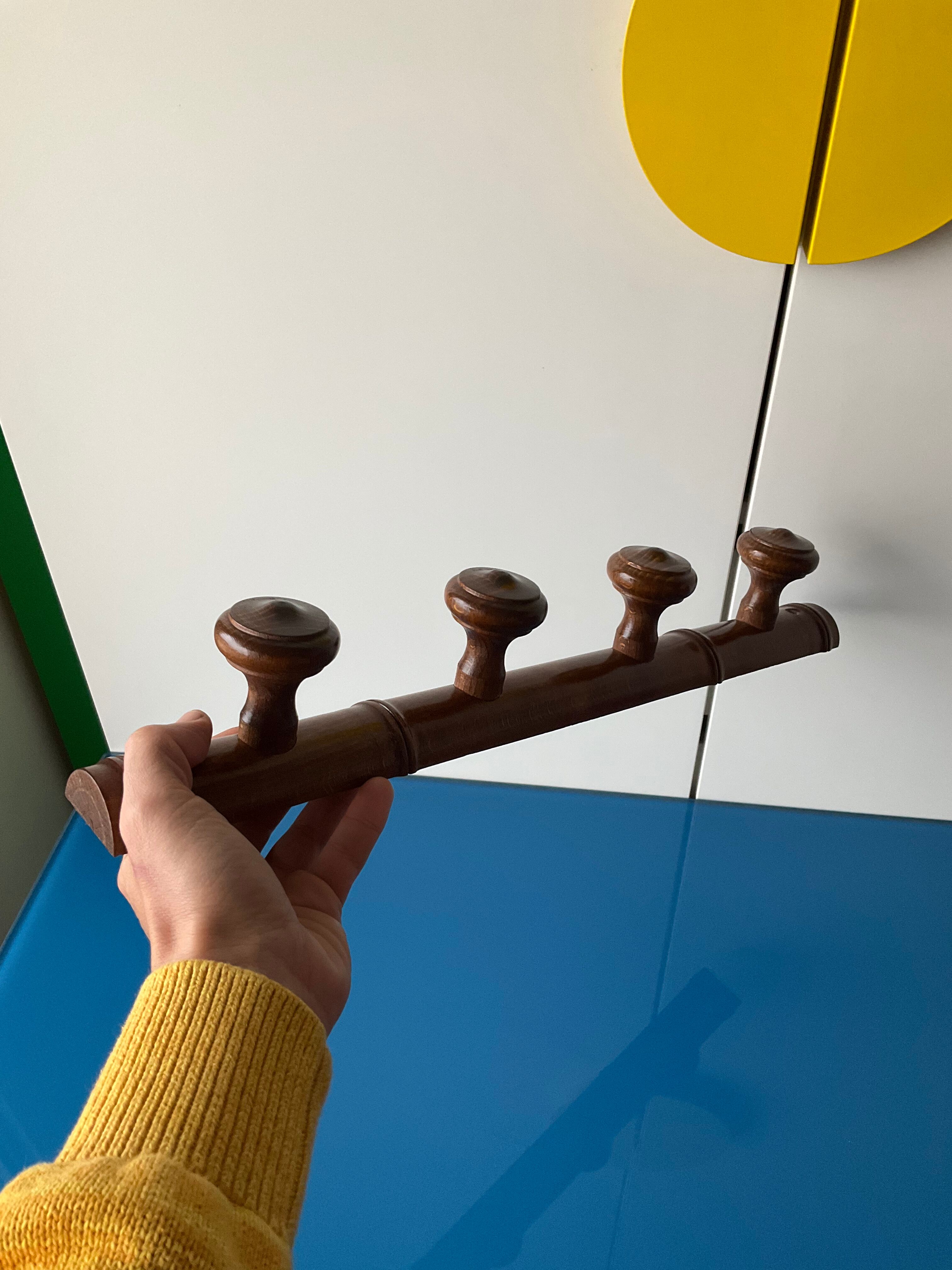 Vintage wall coat rack