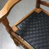 Vintage Medieval Oak Chairs, set of 4