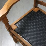 Chaises médiévales vintage en chêne, lot de 4