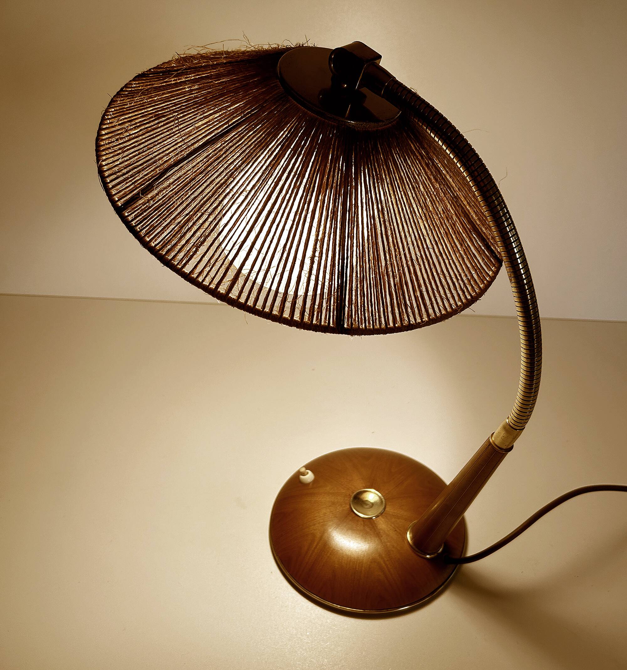 Vintage Scandinavian Lamp, Teak