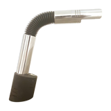 Vintage Italian Targetti Sankey 'Elbow' series Desk Lamp, Chrome and Flexible with metal foot, 1970s