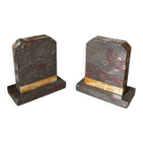 Art Deco marble bookends