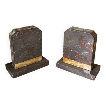 Art Deco marble bookends