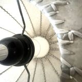 Italian suspension lamp, cocoon ball in resin, 1970s design.