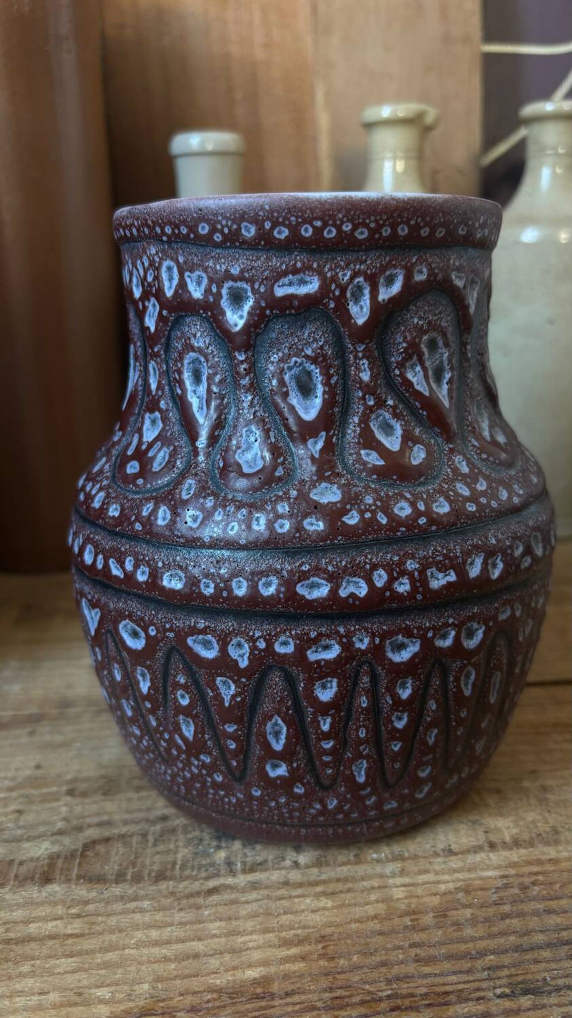 Jean Austryu (1910-2012) French ceramic 1950's, ceramic vase, France Céramique
