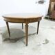 Louis XV round table + 3 extensions 115 cm max 2m50
