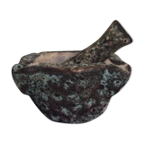 Old mortar and its ceramic pestle Fat Lava