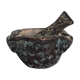 Old mortar and its ceramic pestle Fat Lava