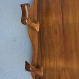 Free form coat hanger brutalist in olive tree