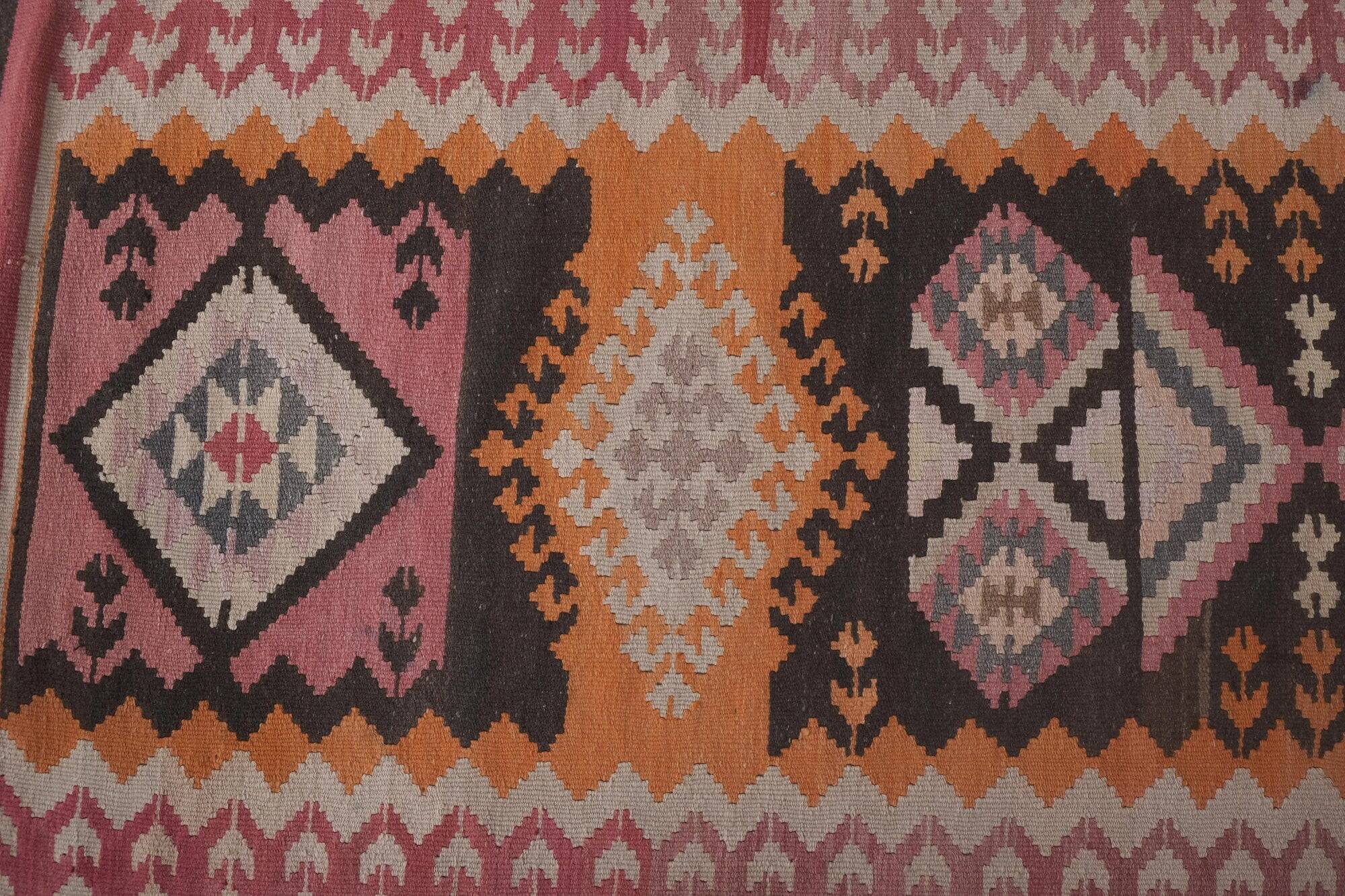 Vintage Turkish hallway rug 98x458 cm