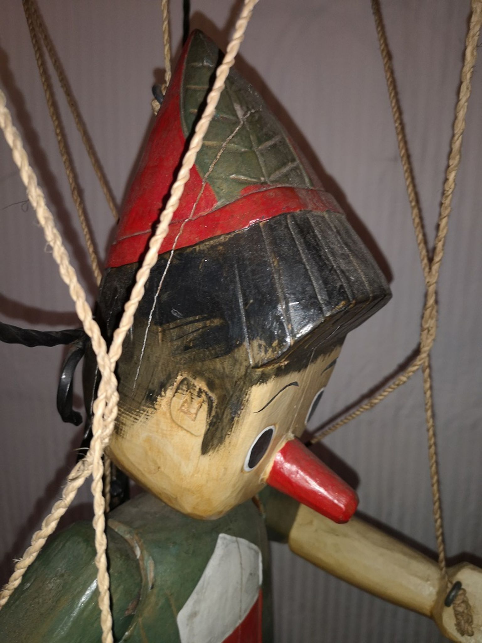 Pantin Pinocchio bois tendre 1970