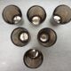 Set of 6 glasses glasses Vereco smoked brown color