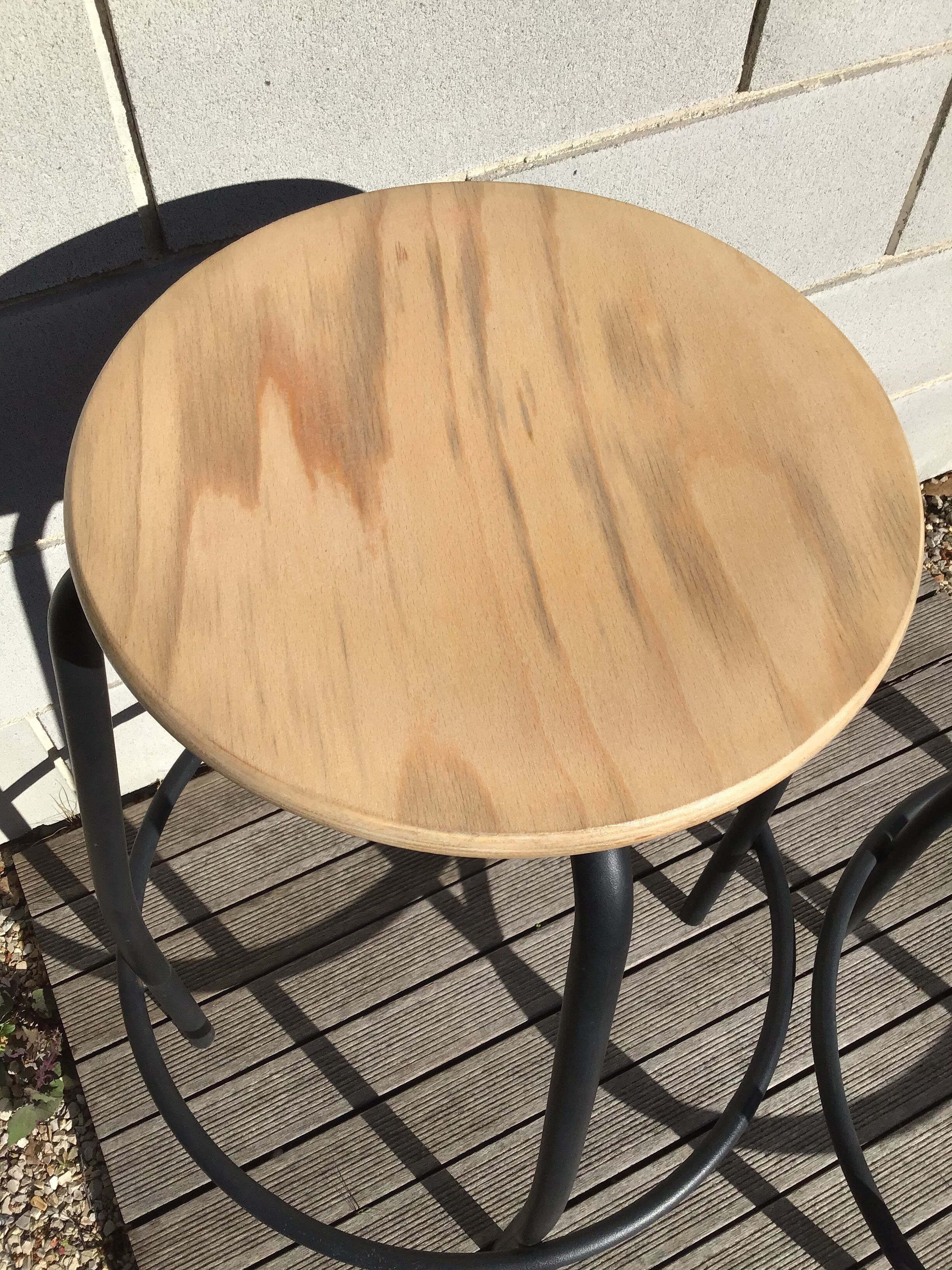 2 High workshop high natural wood black metal workshop