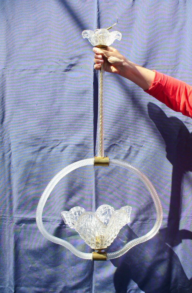 Suspension de Barovier &Toso,Murano,années 40.