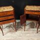 Pair of Louis XV Style Bedside Tables in Rosewood Marquetry