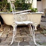 White cast iron garden armchair n°3