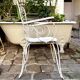 White cast iron garden chair no. 3