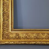 Old frame around 1850 wood - stucco, beaded interior edges, 52x48 hardwood 38x32 cm SB