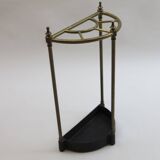 Support pour parapluie laiton et fonte demi lune